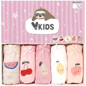 Vkids 女童水果印花三角內褲 5件組