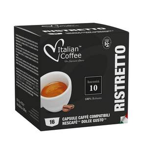 italiancoffee 多趣酷思咖啡機適用 Ristretto咖啡膠囊, 7g, 16顆, 1盒