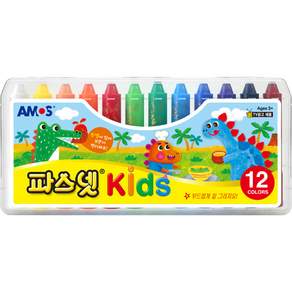 AMOS Kids 歐芹蠟筆, 1個, 12 種顏色