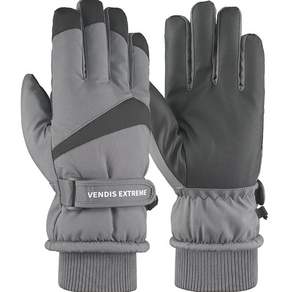 Bendis 防水智能觸控滑雪手套雙手套組 W351, 灰色
