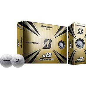 BRIDGESTONE GOLF e12 接觸式高爾夫球 3 件 x 4p + Maya 球標套組, 白色, 1套