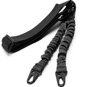 Edenstall 戰術吊帶軍用背帶，帶 2 個掛鉤, 黑色, 1個