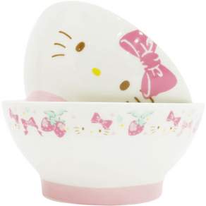 LILFANT Sanrio Hello Kitty Kiyo 瓷碗 + 1 件套組, 混色, 小碗+大碗