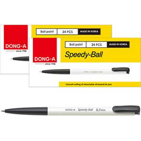 DONG-A Speedyball原子筆 0.7mm, 黑色, 2盒