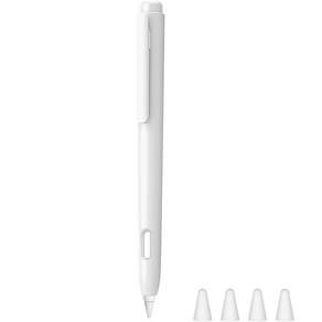 J-ROAD Apple Pencil 第 2 代記號筆盒 + 筆尖 4P, 白色, 1組