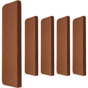 Sionnet防滑純色防滑樓梯墊, 5個, 棕色