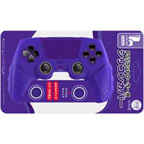 Iine PS5 矽膠雙感保護套 + 模擬保護套紫色 2 個 + 防裂環 4 個 + 觸控板貼紙套裝, 單品, 1組