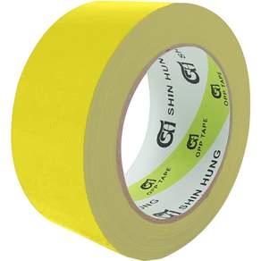 Shinheung Tape 大容量棉膠帶 48mm x 25m 黃色, 黃色的, 1個