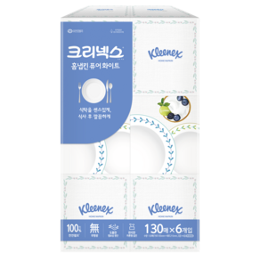 Kleenex 舒潔 家用餐巾紙 130p, 1個, 純白, 6入