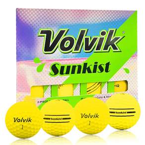 Volvik 富維克 Sunkist高爾夫球, 12入, 1盒, 黃色