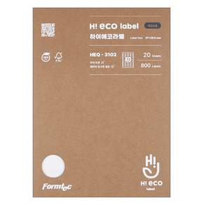 Formtec High ECO條碼用標籤紙 HEQ-3102, 40格, 20個