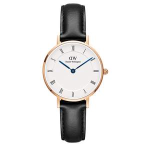 Daniel Wellington 女款PETITE ROMAN NUMERALS SHEFFIELD藍色指針皮革手錶