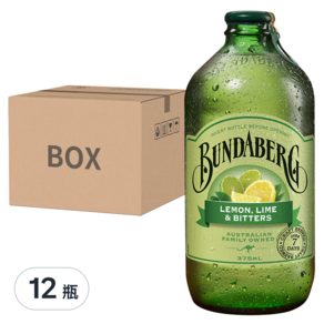 BUNDABERG 賓德寶 水果氣泡飲料 青青檸檬風味, 375ml, 12瓶