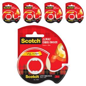 3M Scotch 多用途膠帶座 522 12mm x 20m, 透明, 5個