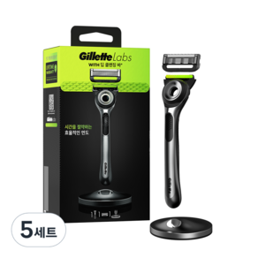 Gillette Labs 深層清潔棒剃須刀+刀片套組, 5組