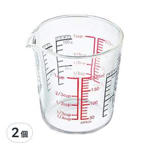 HARIO HARIO 耐熱玻璃量杯, CMJ-200, 2個