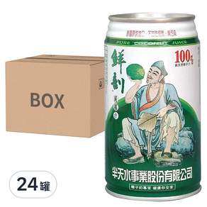 半天水 鮮剖 100%純椰汁, 350ml, 24罐