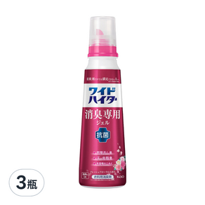 Kao 花王 Cucute 珂珂透 衣物用強力除臭凝膠 花香, 570ml, 3瓶