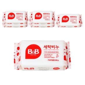 B&B 嬰幼兒衣物洗衣皂 洋甘菊香, 200g, 6個