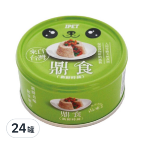 IPET 艾沛 鼎食犬罐, 新鮮時蔬, 110g, 24罐