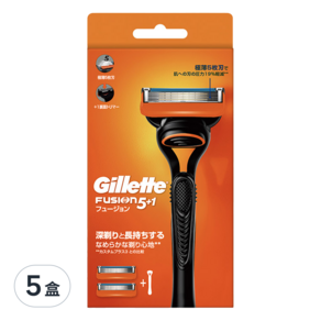 Gillette 吉列 Fusion鋒隱系列 刮鬍刀 刀架 + 刀頭 x 2個, 5盒