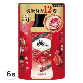 Lenor 蘭諾 衣物芳香豆補充包 晨曦玫瑰, 455ml, 6包