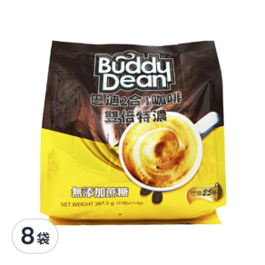 Buddy Dean 巴迪 二合一咖啡 雙倍特濃, 11.5g, 25入, 8袋