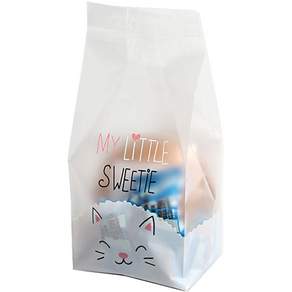 貓咪造型半透明餅乾袋, 1組, 40入