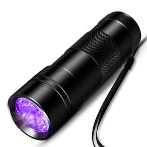 Beyond Hamill 紫外線 LED 便攜式手電筒, 黑色的, 1個