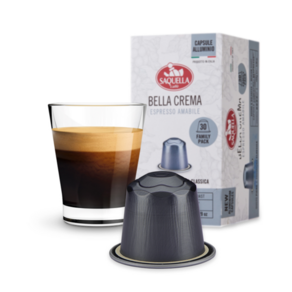 SAQUELLA Nespresso咖啡機適用 Bella Crema咖啡膠囊, 5g, 30顆, 1盒