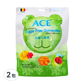 ACE 無糖Q軟糖, 綜合, 240g, 2包