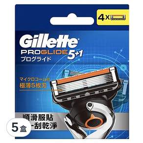 Gillette 吉列 Proglide無感系列 刮鬍刀頭, 4入, 5盒