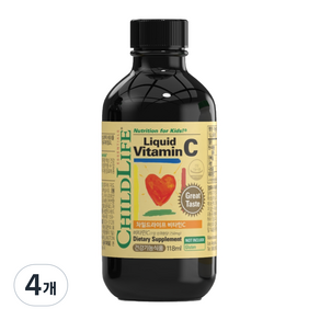 CHILDLIFE 維他命C滴劑, 4瓶, 118ml