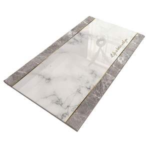 北歐大理石紋軟玻璃桌墊, 60*120cm, 史塔克, 1個
