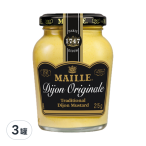 MAILLE 魅雅 狄戎芥末醬, 215g, 3罐