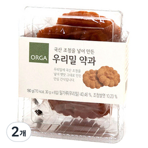 ORGA WHOLE FOODS 韓式糕餅, 180g, 2個