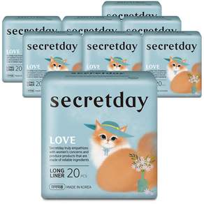 secretday 加長型護墊, 加長型, 20片, 8包