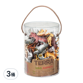 TERRA BY BATTAT 美國模型玩具 野生動物 3歲以上, 60個, 3桶