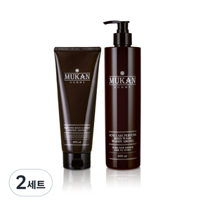 Mukan Homme Acne Care Perfume 沐浴露 500ml + 身體乳液 Woody Aroma 200ml 套組, 2組