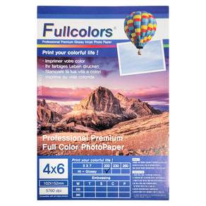Fullcolors 全彩 噴墨亮面相片紙, 4 x 6, 1包