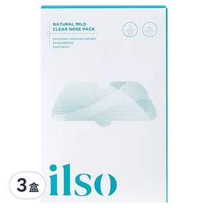 ilso Natural mild 溫和去粉刺鼻貼, 5片, 3盒