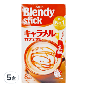 AGF Blendy 8本焦糖咖啡歐蕾, 9g, 8包, 5盒