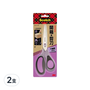 3M Scotch 二合一開箱剪刀 不鏽鋼 SS-U-P8 8吋, 2支