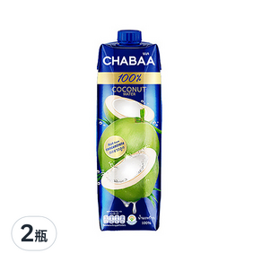 CHABAA 啜吧 100%椰子汁, 1L, 2瓶