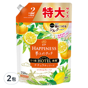 Lenor 蘭諾 Happiness 衣物柔軟精補充包 柑橘馬鞭草香, 750ml, 2包