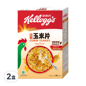 Kellogg's 家樂氏 CORN FLAKES 公雞玉米片 蜂蜜玉米片, 180g, 2盒