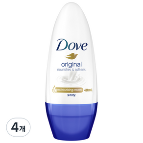 Dove 多芬 止汗滾珠型體香劑 原味, 4條, 40ml