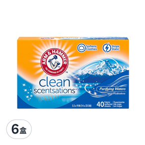 ARM&HAMMER 柔軟香衣紙 清新香Fresh, 40張, 6盒