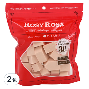 ROSY ROSA 粉底液粉撲 五角型 30入, 2包
