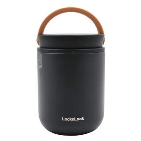 LocknLock 樂扣樂扣 Metro Food Jar 不鏽鋼保溫罐, 黑色, 300ml, 1個